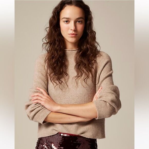 NWT J CREW Rollneck sweater in Supersoft yarn in Brown Grey - Picture 3 of 7